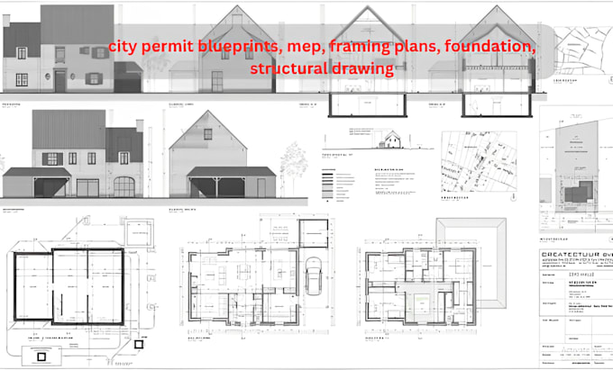 Bestseller - draft city permit blueprints, mep, framing plans, foundation, structural drawing