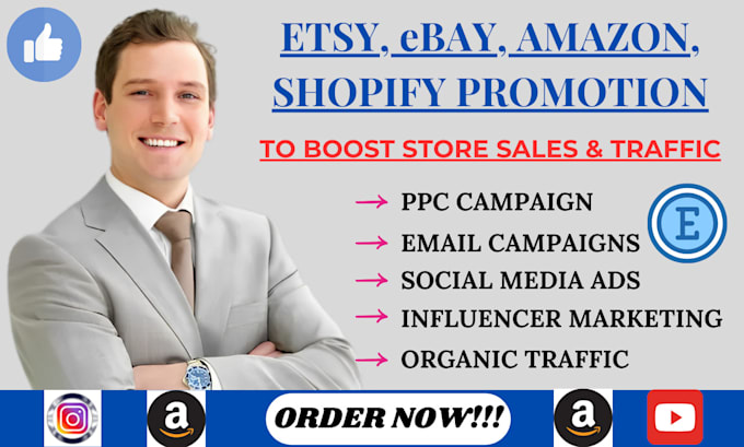 Gig Preview - Create an etsy shop including etsy product etsy listing etsy promotion etsy SEO