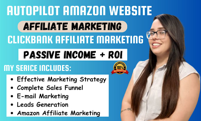 Gig Preview - Promote amazon affiliate website, clickbank affiliate marketing sales funnel