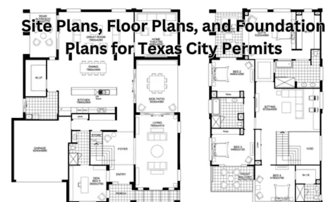 Gig Preview - Do site plan, floor plan, foundation plan drawing for texas city permit