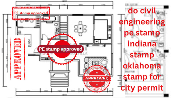 Gig Preview - Do civil engineering pe stamp indiana stamp oklahoma stamp for city permit