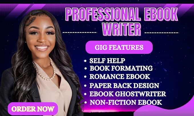 Gig Preview - Ghostwrite selfhelp ebook amazon kindle ghost book writer ebook ghostwriter