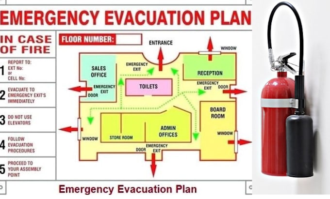 Gig Preview - Create a customized fire evacuation plan and emergency fire plan