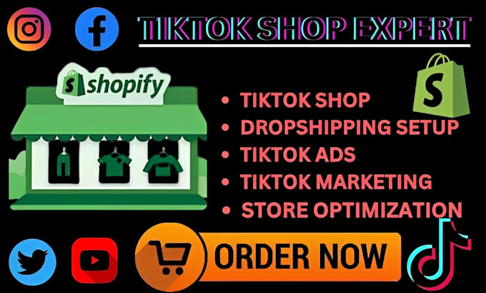 Gig Preview - Setup fix and manage tiktok shop tiktok dropshipping tiktok ads tiktok marketing