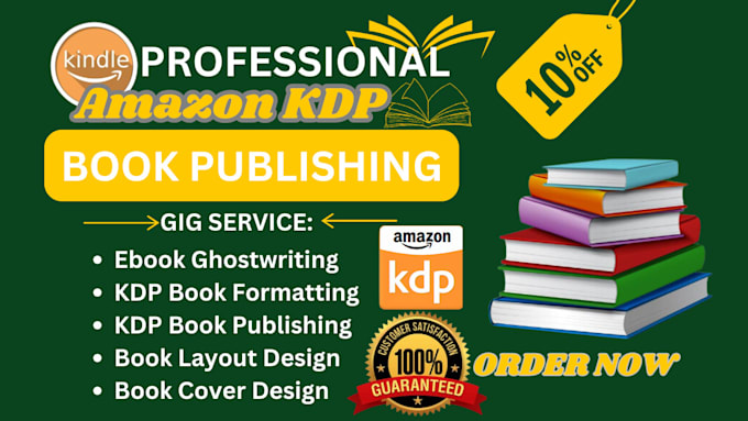 Gig Preview - Do book publishing on amazon kdp book publishing and kdp paperback formatting