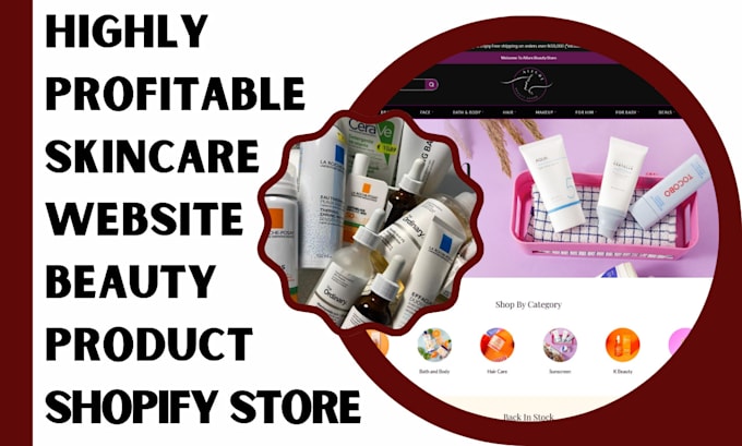 Gig Preview - Design a branded online cosmetics shopify dropshipping store