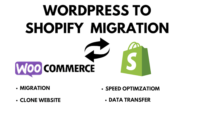 Gig Preview - Migrate wordpress to shopify website migration shopify migration