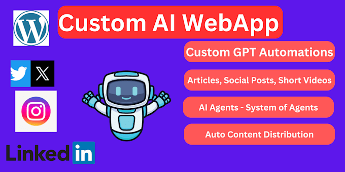 Gig Preview - Create custom ai content generation and distribution system