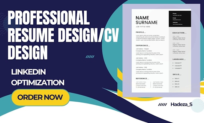 Gig Preview - Design professional resume, cv and cover letter template