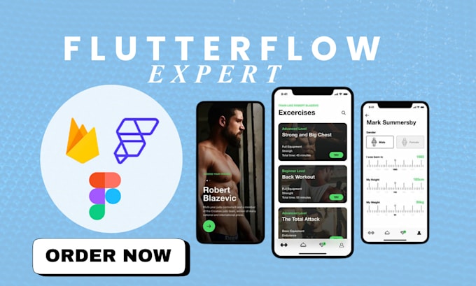 Gig Preview - Develop your flutterflow mobile app in flutterflow, firebase, API integration