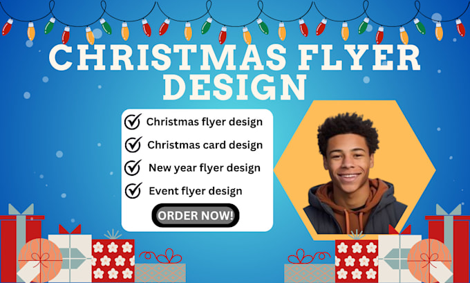 Gig Preview - Design christmas flyer , new year event flyer and card on canva or photoshop