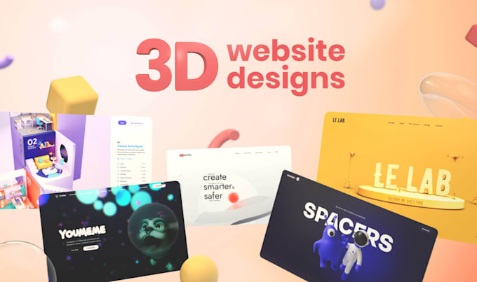 Gig Preview - Interactive 3d animated wix website landing page 3d spline model threejs webgl