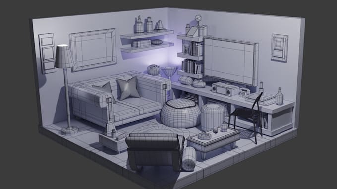 Gig Preview - Create a 3d environment model and render