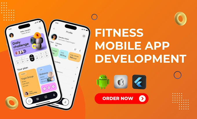 Gig Preview - Develop health and fitness app, fitness app, gym app, workout app, flutter app