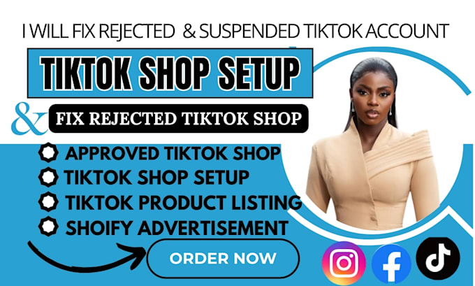 Gig Preview - Setup, manage tiktok shop dropshipping product listing fix tiktok shop marketing