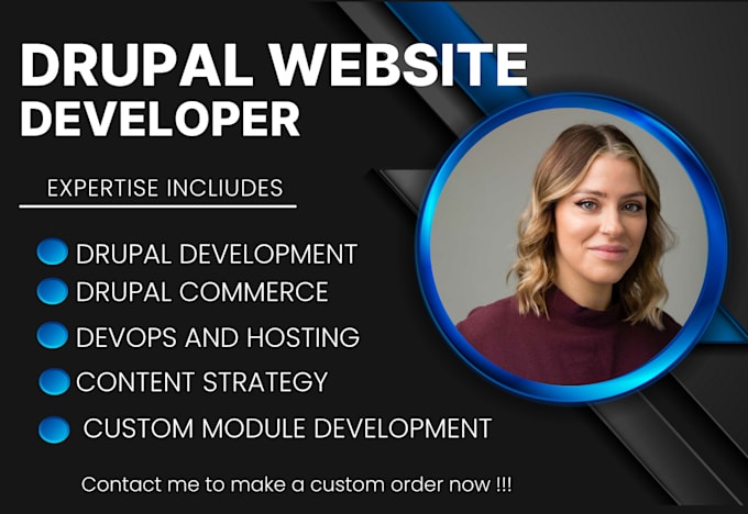 Gig Preview - Develop drupal website, fix, update drupal modules,  custom drupal theme