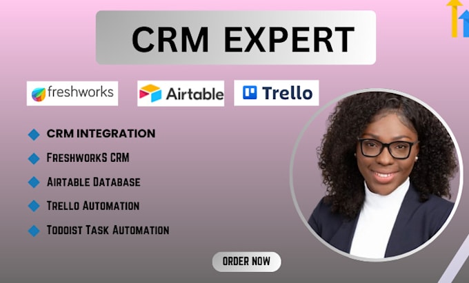 Gig Preview - Gohighlevel crm freshwork todoist basecamp trello CRM airtable albato workflow