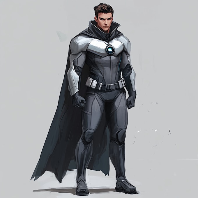 Gig Preview - Concept art superhero character for anime style comic