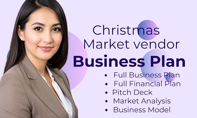 Gig Preview - Write christmas market vendor business plan, christmas market business consult