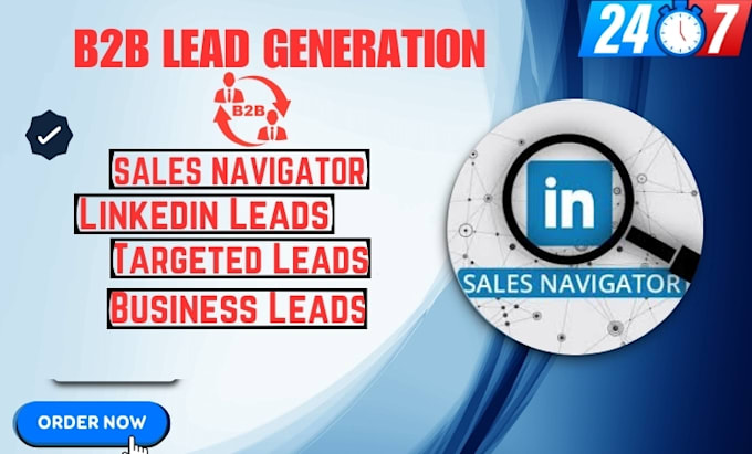 Gig Preview - Do b2b lead generation by using linkedin sales navigator email collection