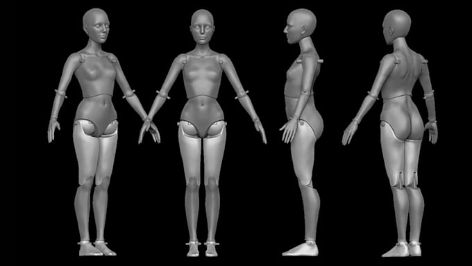 Gig Preview - Sculpt 3d bjd model articulated model ball jointed doll 3d toy for 3d printing