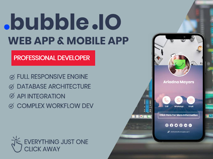 Gig Preview - Develop web app, mobile app, ios app , ecommerce website using bubble io