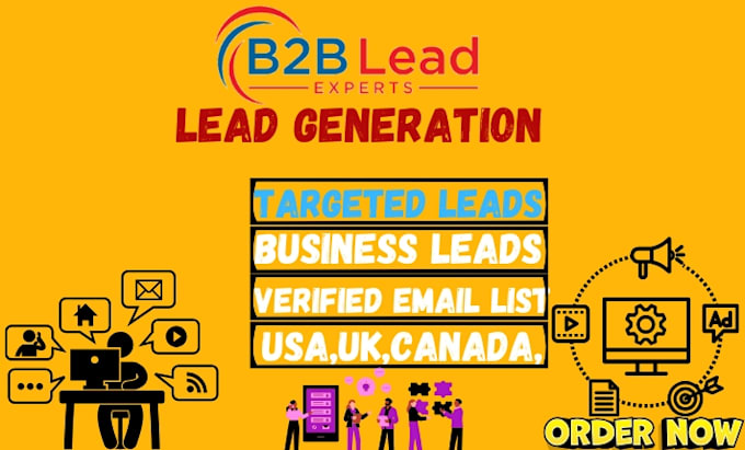 Gig Preview - Targeted b2b lead generation, business lead, linkedin leads and prospect list