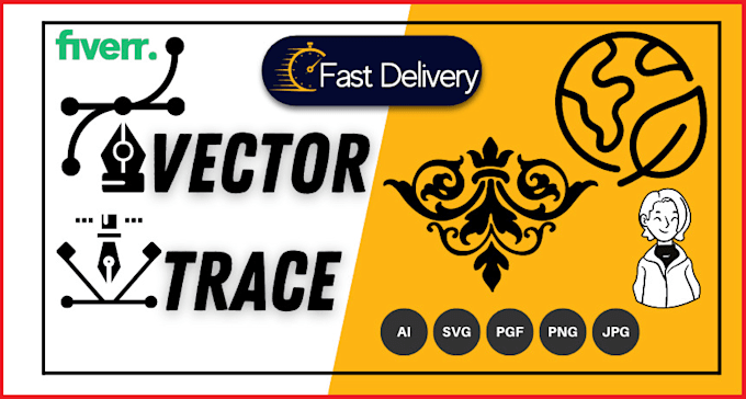 Bestseller - make vector tracing, redraw logo, convert image to vector quickly