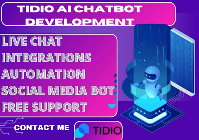 Gig Preview - Develop an ai chatbot with tidio for website automation and live chat