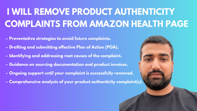 Gig Preview - Remove product authenticity complaints from amazon health page