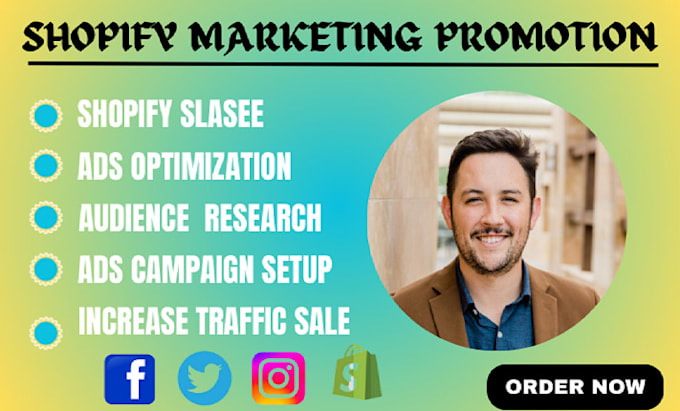 Gig Preview - Do shopify promotion ecommerce marketing, social media ads to boost shopify sale