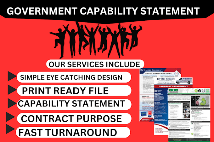 Gig Preview - Design government capability statement, capability statement