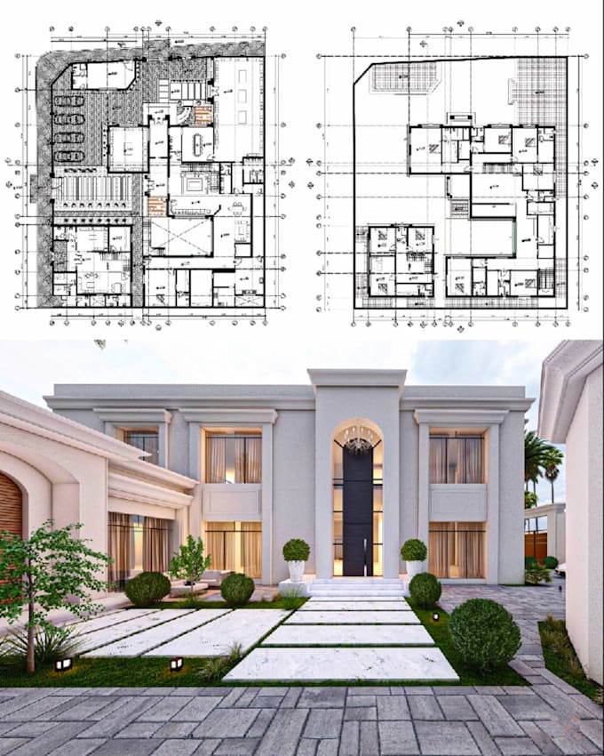 Gig Preview - Draw the architectural floor plan section or facade interior design elevation