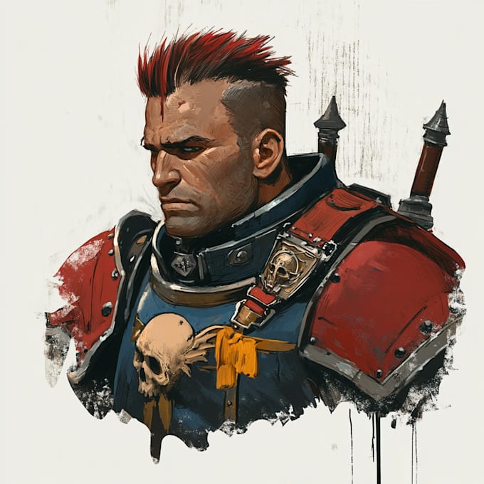 Gig Preview - Make a your warhammer 40k character illustration