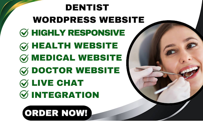 Gig Preview - Design dentist website clinic healthcare medical website hospital doctor website