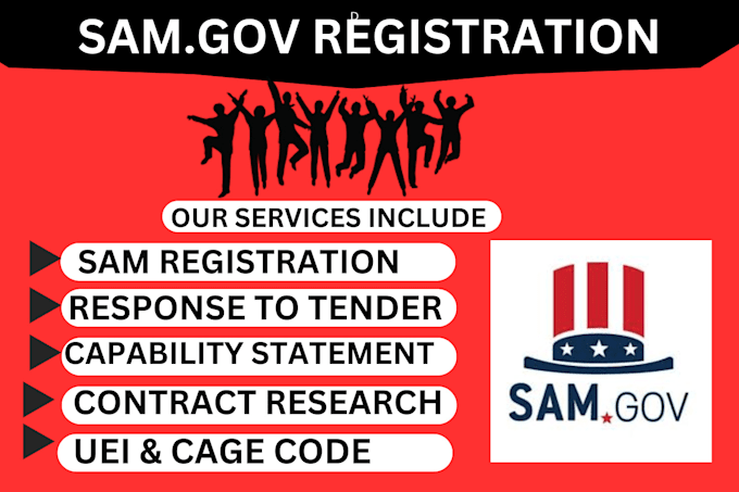 Gig Preview - Do sam gov registration, cage code, uei, 8a, wosb, samgov registration