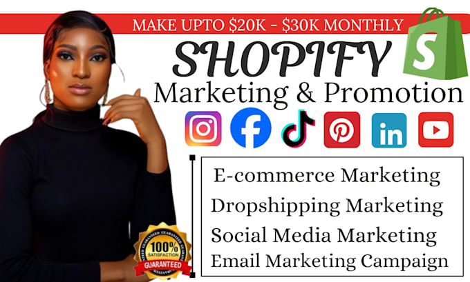 Gig Preview - Do shopify store promotion shopify marketing tiktok ads to boost shopify sales