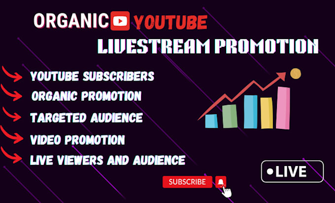 Gig Preview - Do organic live stream promotion, youtube live streaming liveviewers and chatter