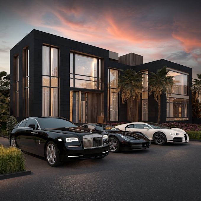 Gig Preview - Create a realistic image of luxurious villas generated by ai