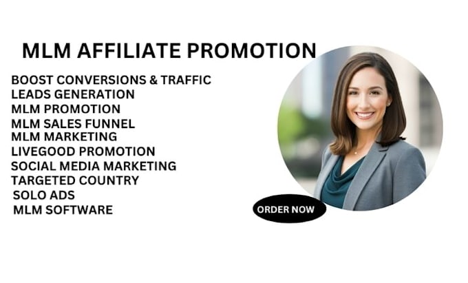 Gig Preview - Do MLM leads, MLM sales funnel, link promotion, affiliate marketing,