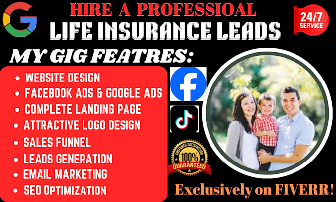 Gig Preview - Generate hot life insurance leads insurance leads life insurance lead generation