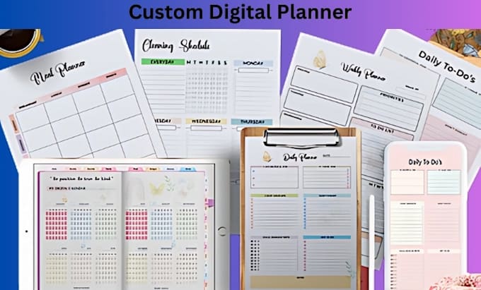 Gig Preview - Design custom digital planner, journal, calendar