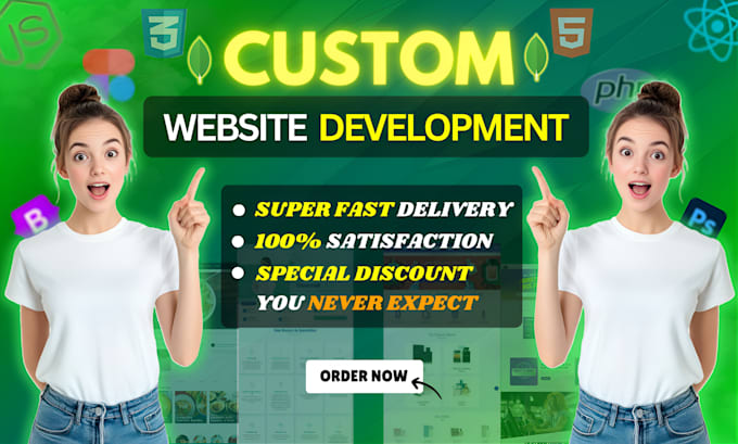 Gig Preview - Build, rebuild website development full stack developer, create a custom website