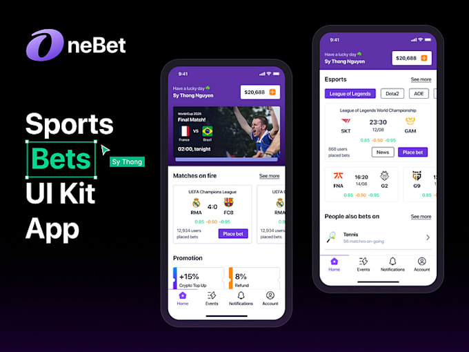 Gig Preview - Build sportsbet app fantasy bet app tournament website sport app