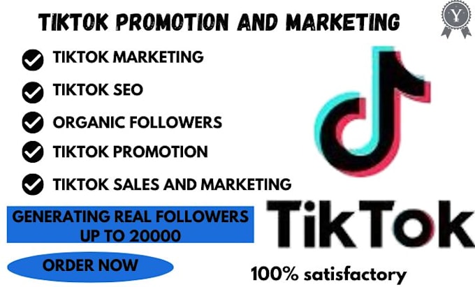 Gig Preview - Do organic promotion for your tiktok  growths,tiktok organic followers