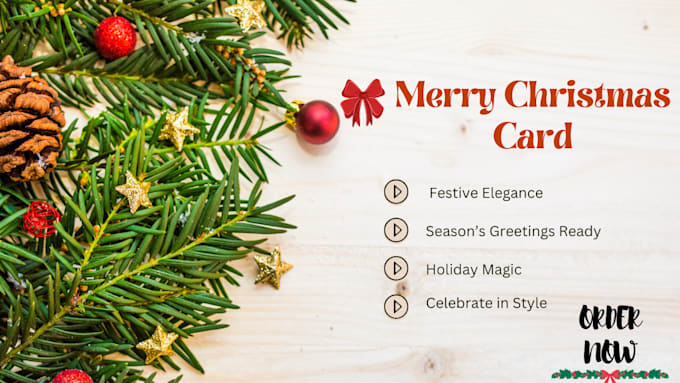 Gig Preview - Create elegant christmas card designs