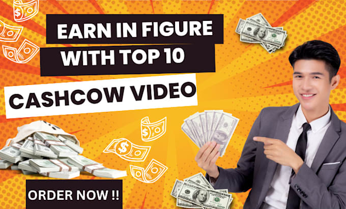 Gig Preview - Create cash cow, top 10 viral cash cow youtube video editing