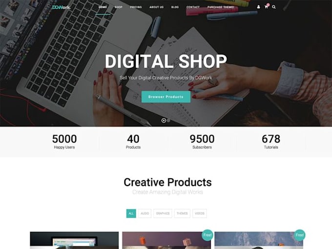 Gig Preview - Create a digital market place like themeforest or fiverrr