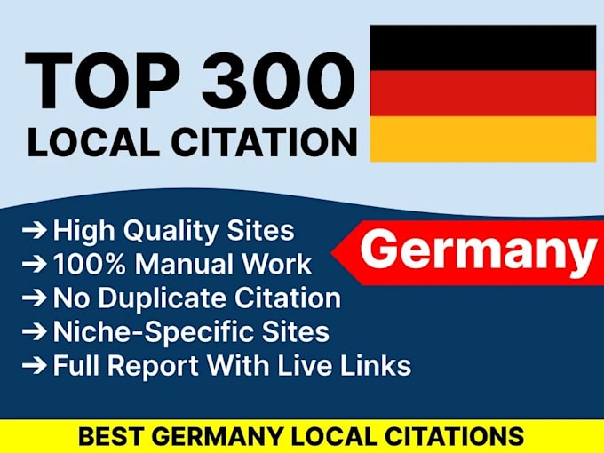 Gig Preview - Do german local citations for germany local business SEO