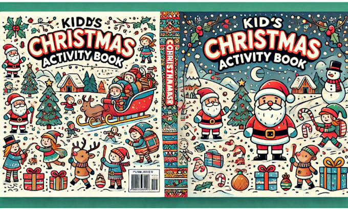 Bestseller - design christmas kids coloring book, activity book, workbook for KDP